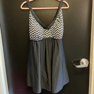 NWT! Black and White Women's Swim Dress